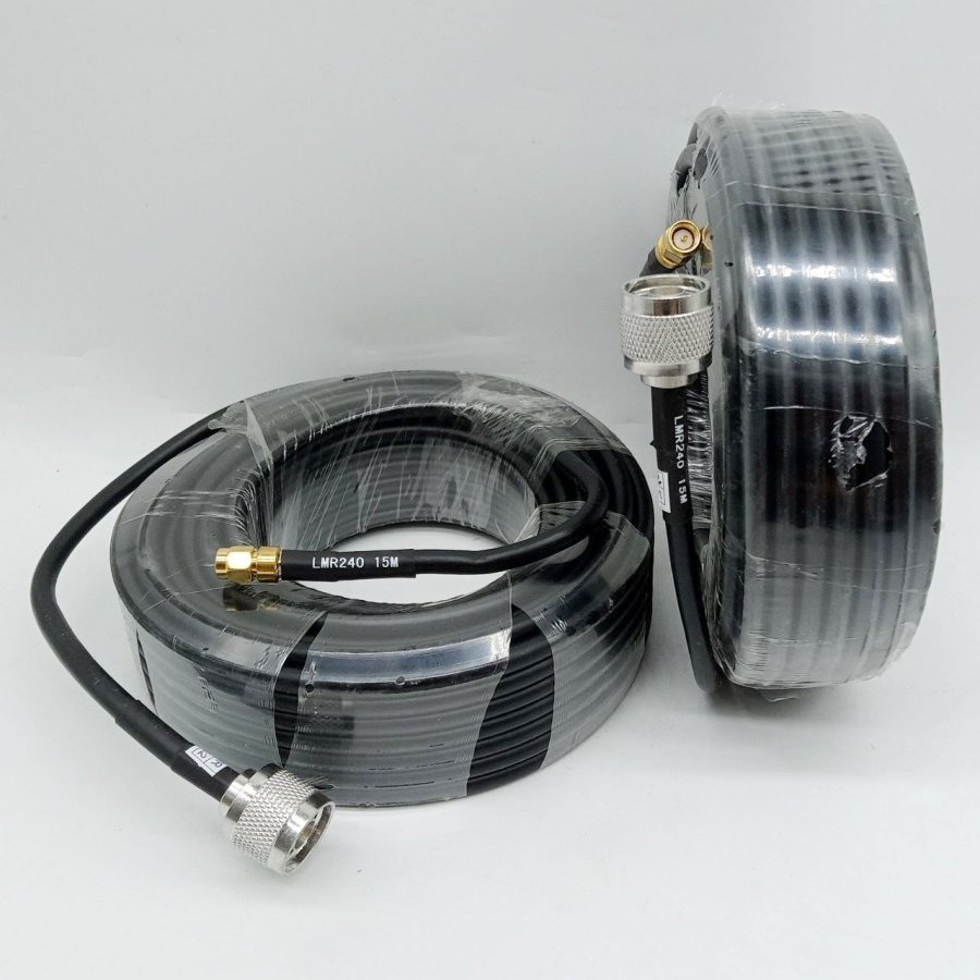 KABEL ANTENA COAXIAL RG58 N MALE TO SMA MALE 10M dan 15M