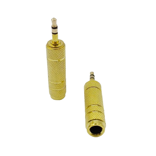 JACK AUDIO 3.5 MALE TO 6.5 FEMALE GOLD