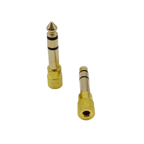 JACK AUDIO 6.5 MALE TO 3.5 FEMALE GOLD