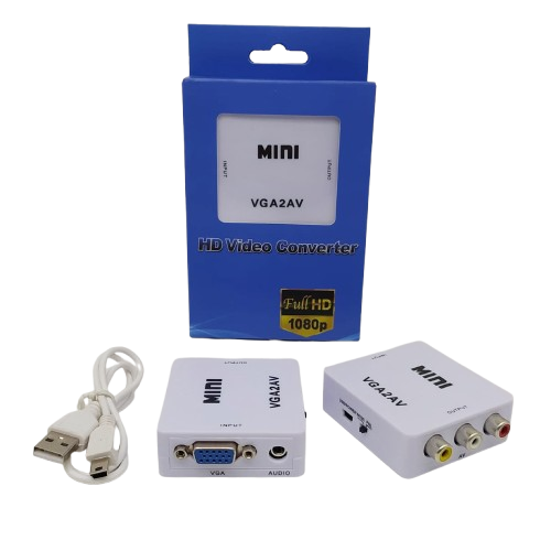 CONVERTER VGA TO AV BOX BIRU
