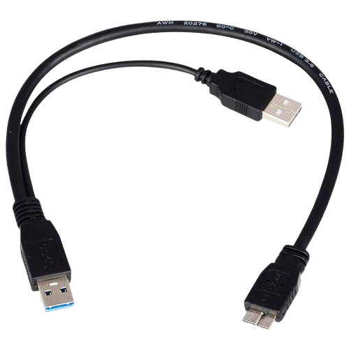 KABEL USB TO MICRO B 3.0 + POWER SANURPRO