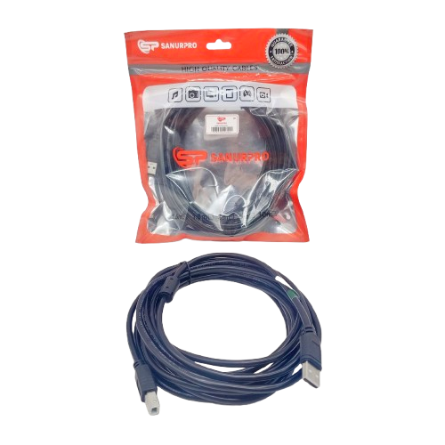 KABEL PRINTER USB 2.0 SANURPRO 1,5M, 3M, 5M, 10M HITAM