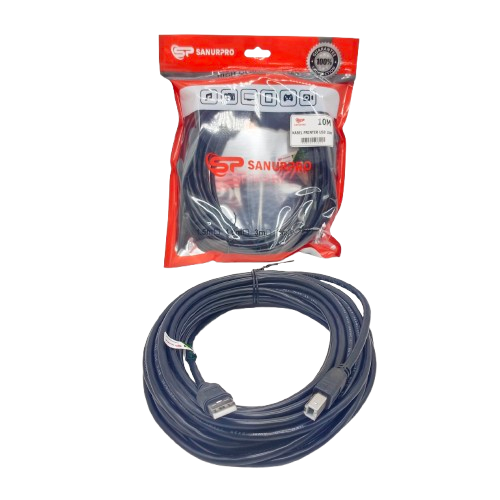 KABEL PRINTER USB 2.0 SANURPRO 1,5M, 3M, 5M, 10M HITAM