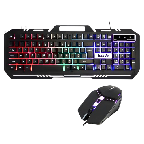 KEYBOARD MOUSE BANDA GAMING KM77 USB