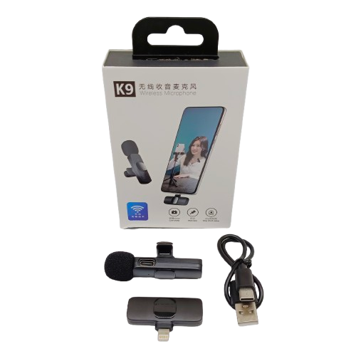 MICROPHONE WIRELESS IPHONE 1 MIC K9 DAN 2 MIC K9