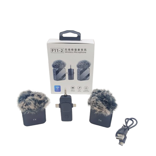 MICROPHONE WR F11-2 3 IN 1 IPHONE+TYPE C+AUDIO