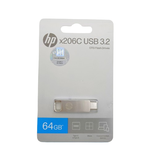FLASHDISK HP 32GB, 64GB, 128GB 3.2 X206C OTG TYPE-C