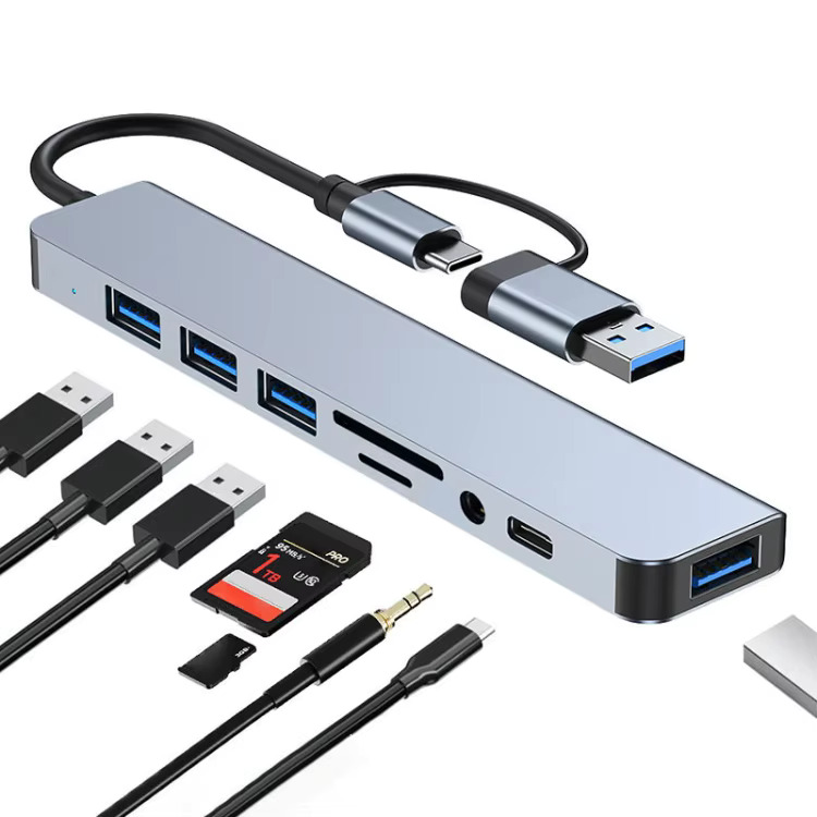USB HUB TYPE-C 8 IN 1 BYL-2218TU