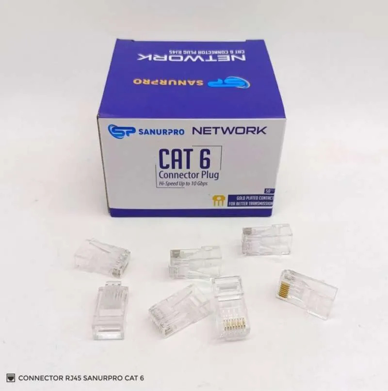 CONECTOR RJ45 SANURPRO CAT 5 dan CAT 6