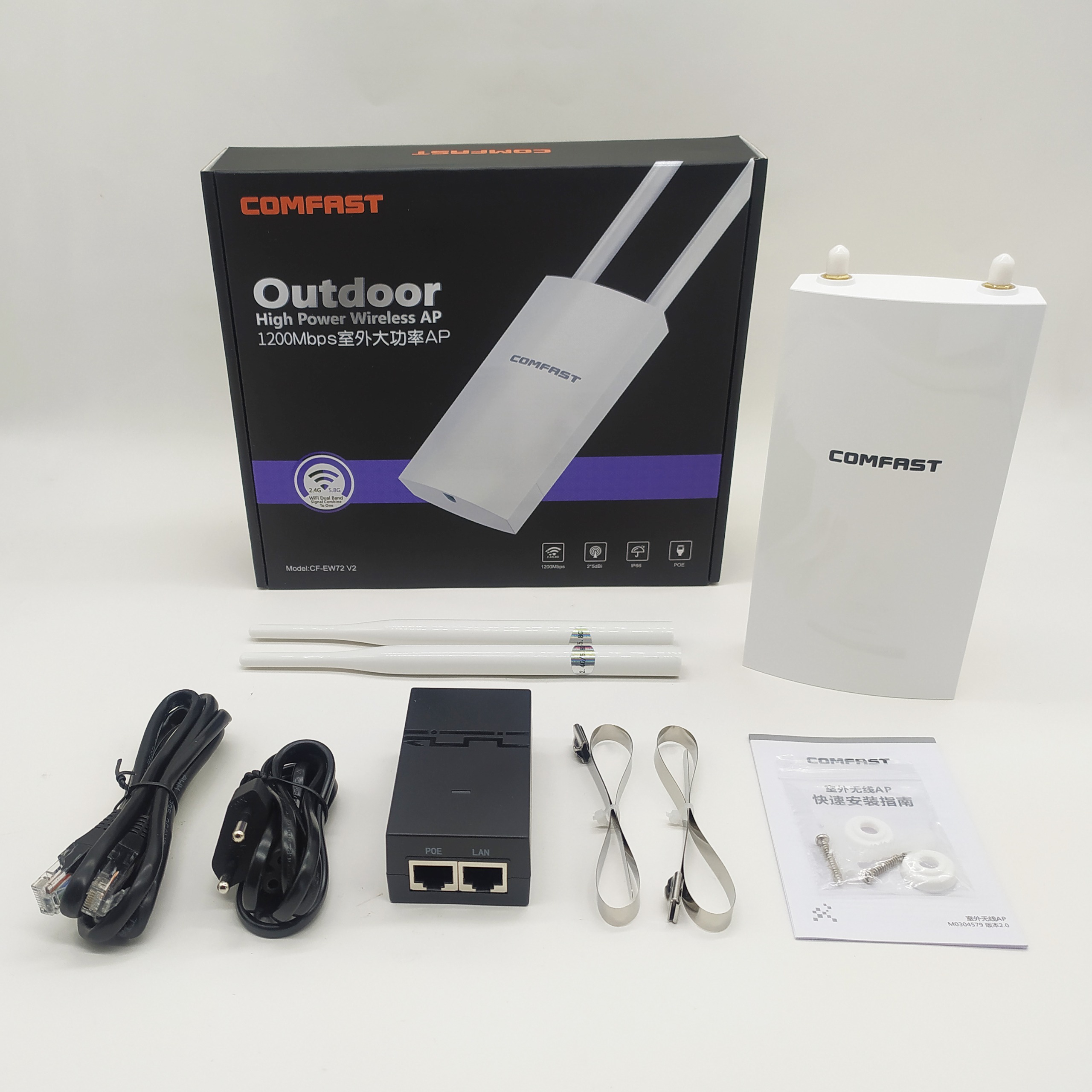 WIRELESS AP OUTDOOR COMFAST CF-EW72 V2 1200MBPS