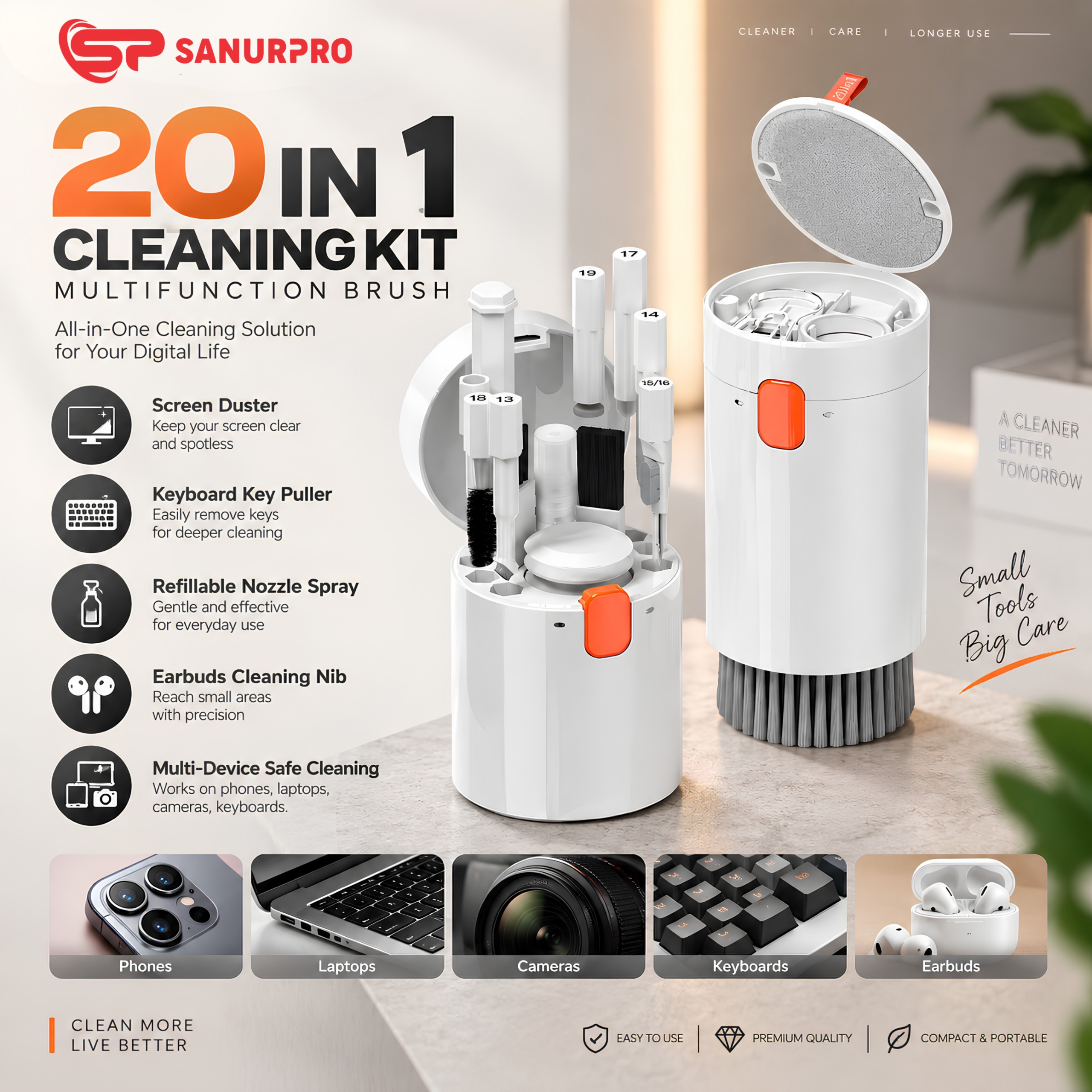 CLEANING KIT 20 IN 1 MULTIFUNCTION BRUSH