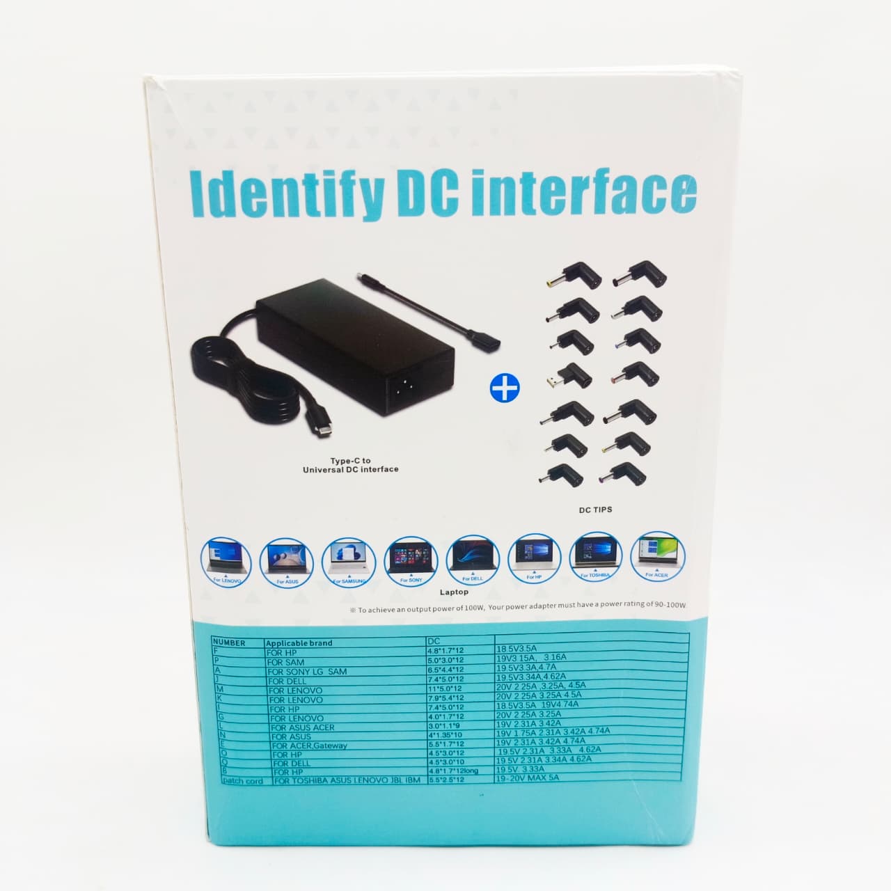 Adaptor  Universal 100W Type-c to DC Laptop 14pin SN217