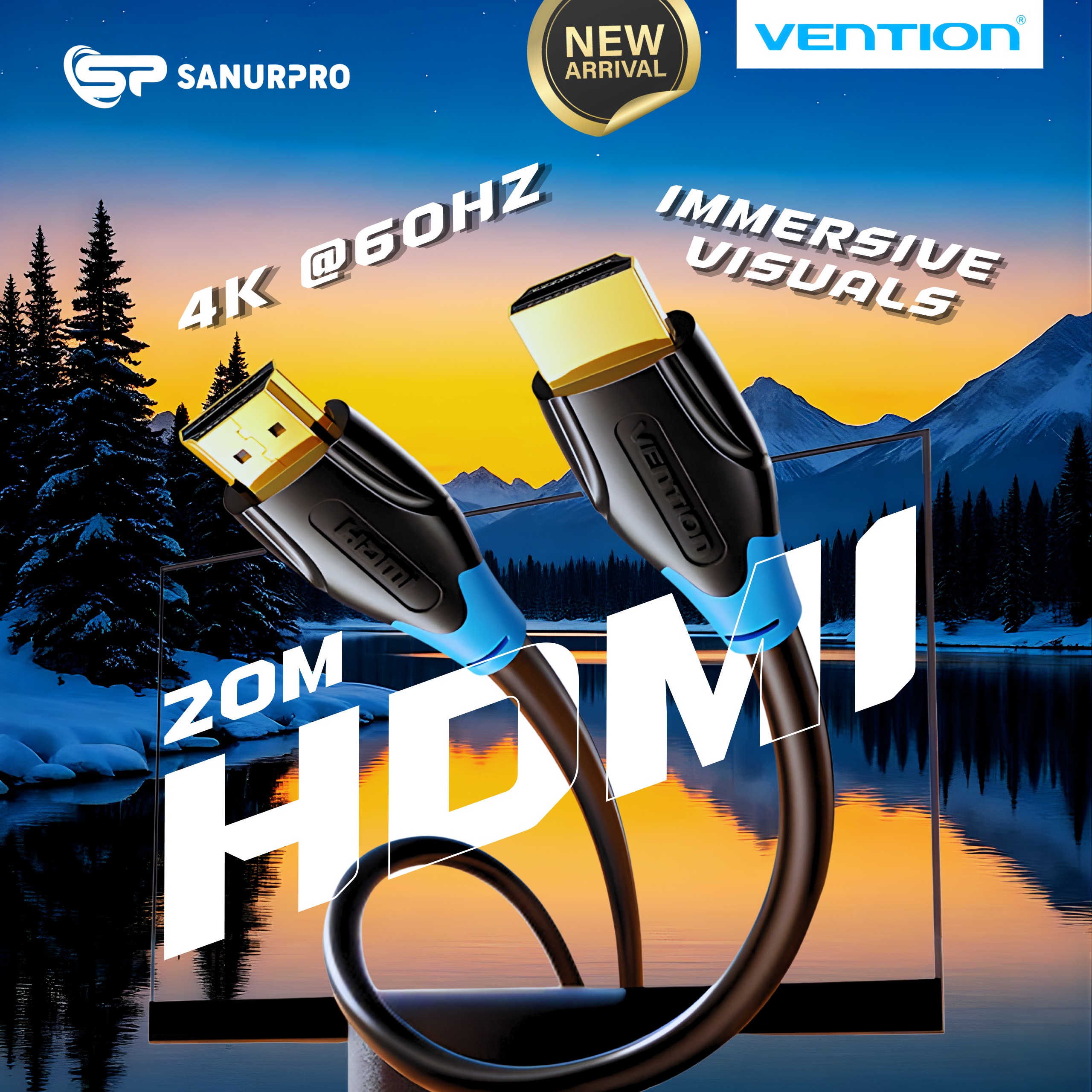 VENTION KABEL HDMI 20M AACBQ HITAM