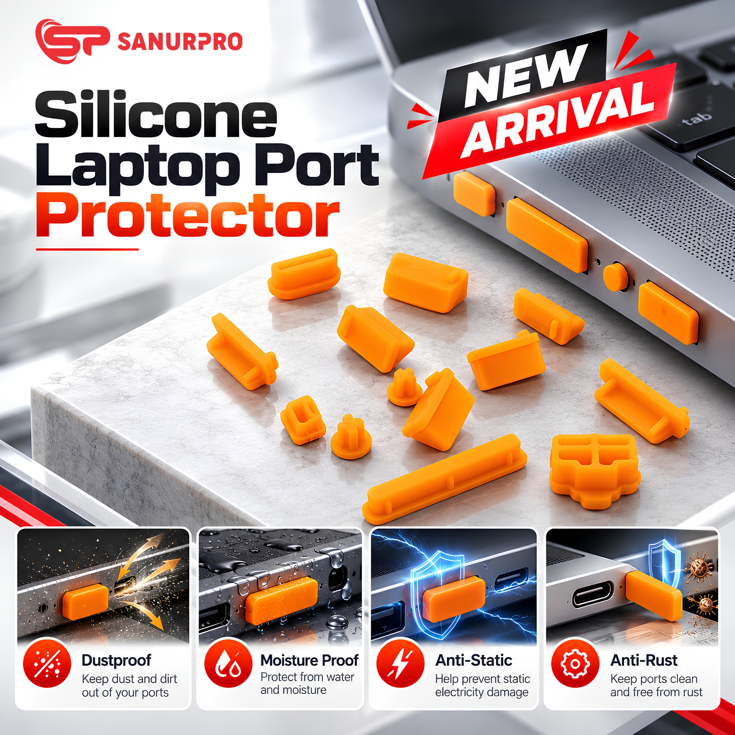 SILICON PELINDUNG LUBANG PORT LAPTOP