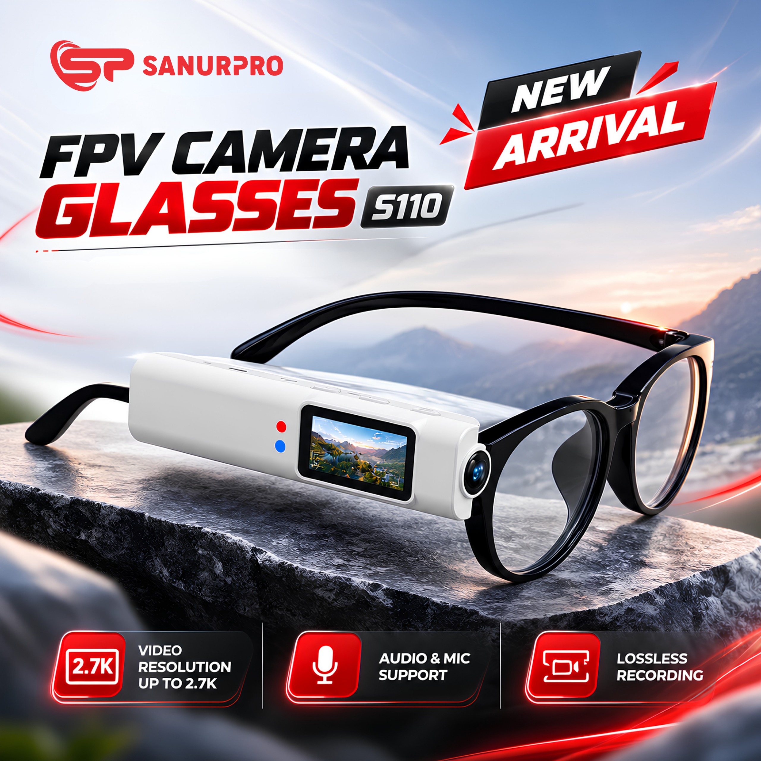 CAMERA GLASSES FPV S110