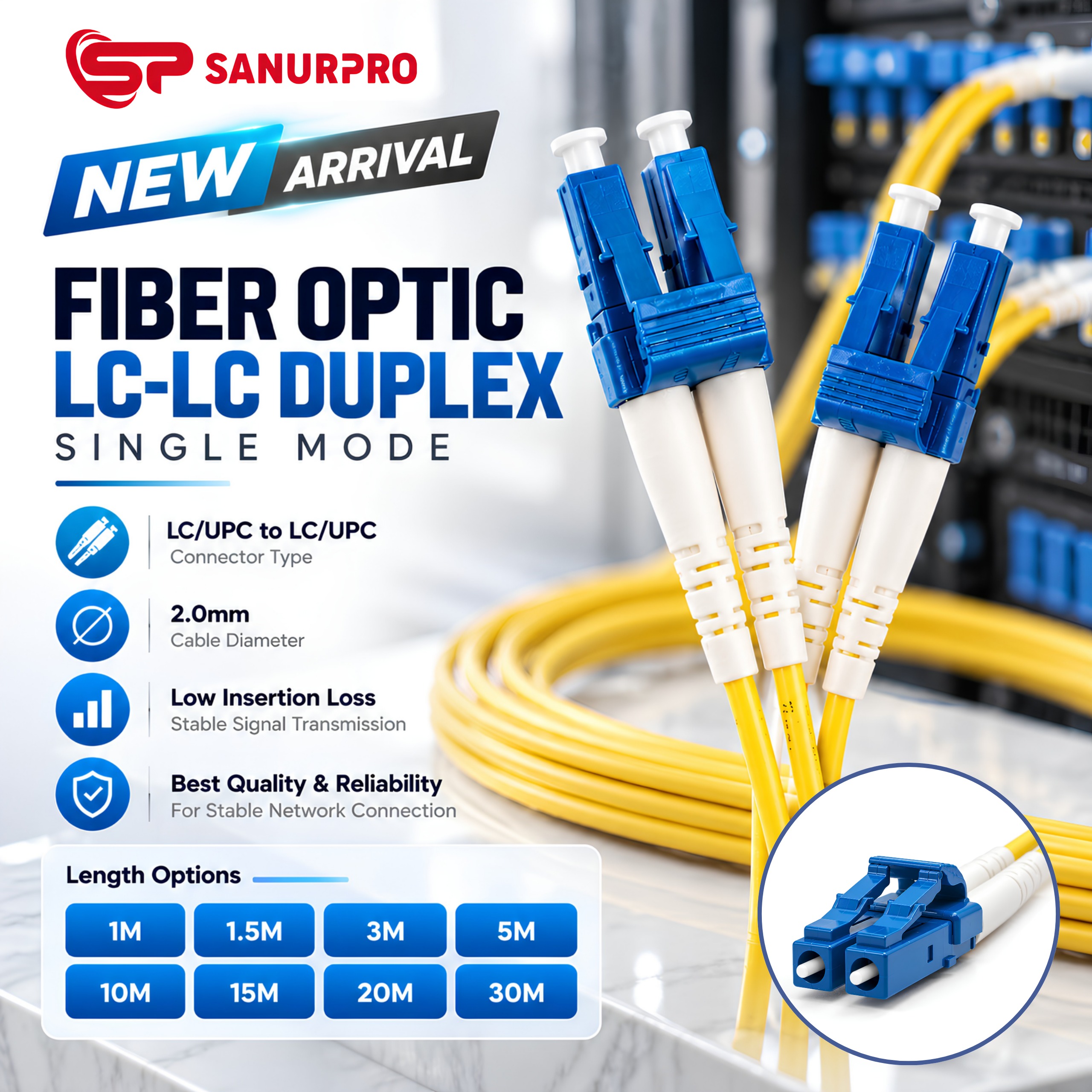 KABEL FIBER OPTIC PATCHCORD LC-LC UPC SINGLE