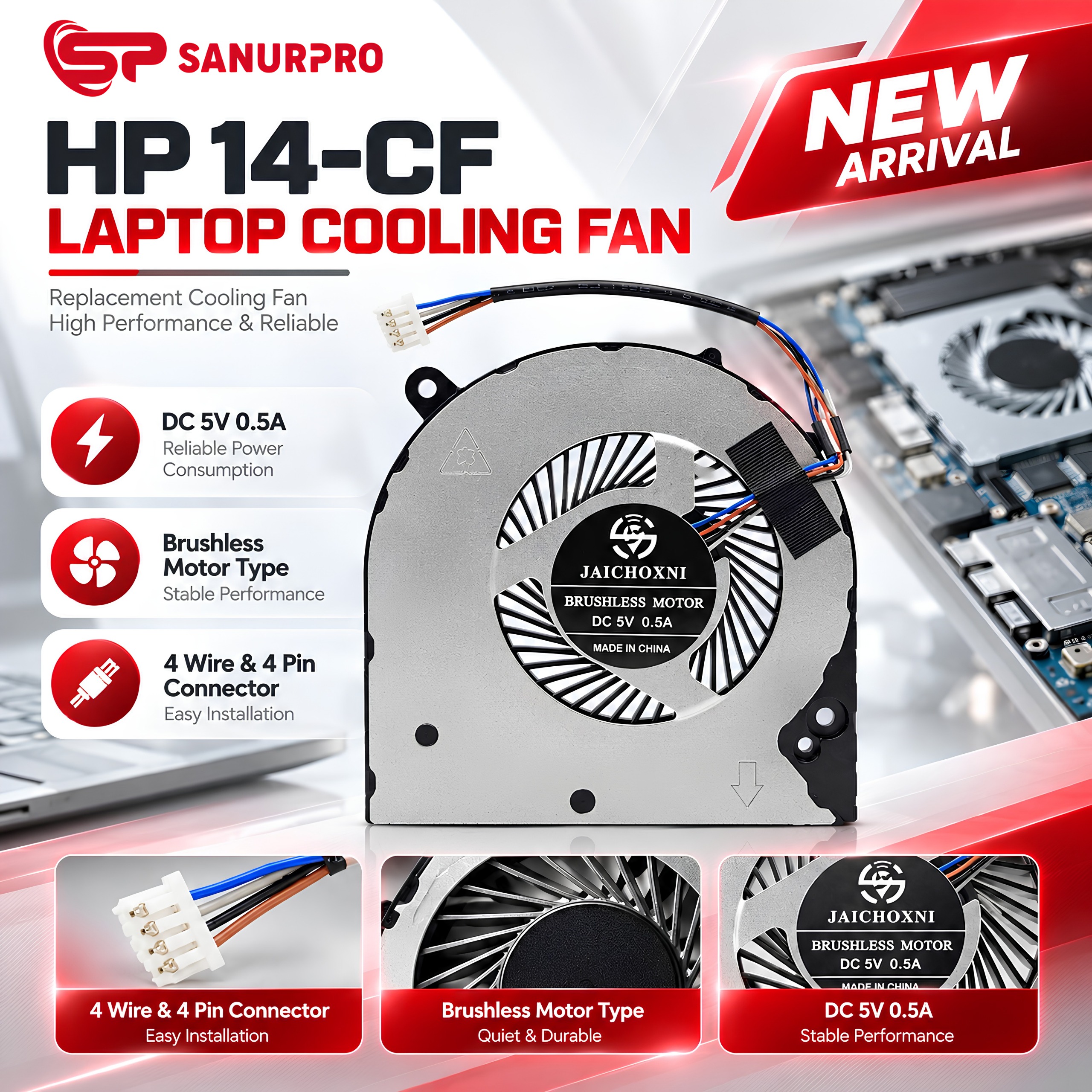 FAN PROCESSOR LAPTOP HP 14-CF