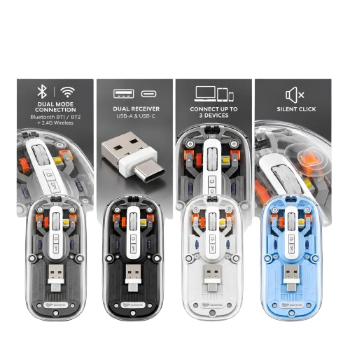 MOUSE SANURPRO SN-02 TRANSPARAN DUAL MODE