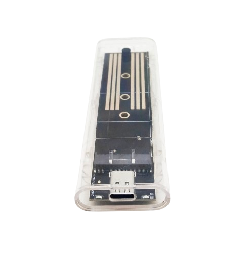 CASE SSD NVME USB 3.1 TYPE-C COMBO TRANSPARAN