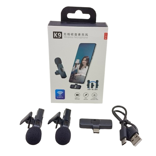 MICROPHONE WIRELESS TYPE C K9 1 MIC DAN 2 MIC