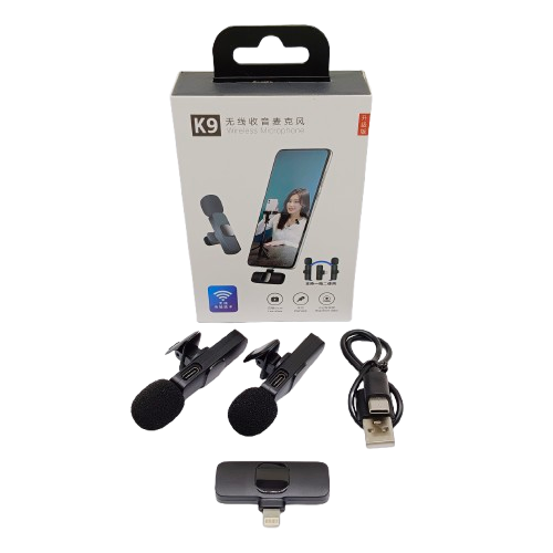 MICROPHONE WIRELESS IPHONE 1 MIC K9 DAN 2 MIC K9