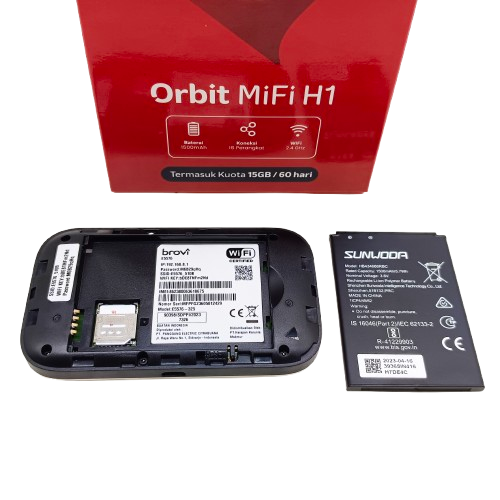 MODEM MIFI ORBIT H1 E5576 + TELKOMSEL 15GB